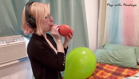 Blowing up Three 17'' Tuftex Balloons then Lighter Popping them!