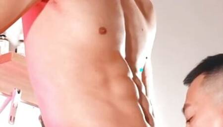 New style massage shaved pubic masked for waitress to suck cock sitting on cock dancing - femboyevj - gay sex