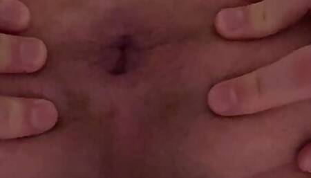 Large 27 yo playing with the hairy ass and dick