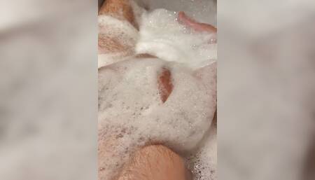 my cock in the bathtub while I soap my hairy body, would you like to take a bath with me in the tub hairy cock in the ba