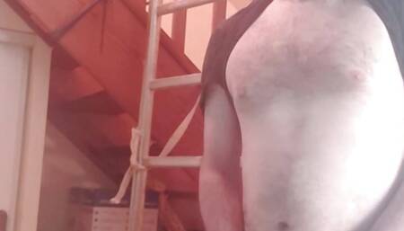I masturbate while the worker is redoing the ceiling