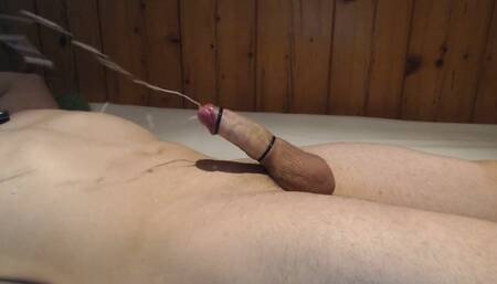 Two Cock Ring around my Penis huge Cumshot