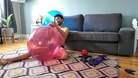 Popping really big and tight balloons