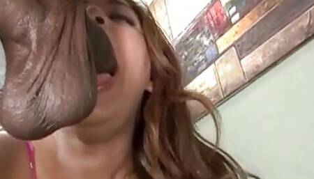 Doggy style fuck gets this gorgeous big booty girl a big load in her cunt