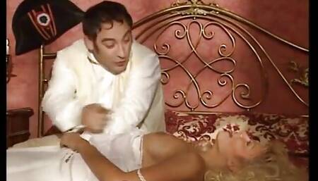 Perfectly shaped blonde spreads legs for both holes penetration