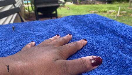 Tinies Playing on Giantess Hand 4K smaller