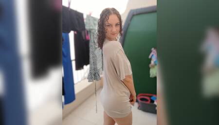 Doing daddys laundry