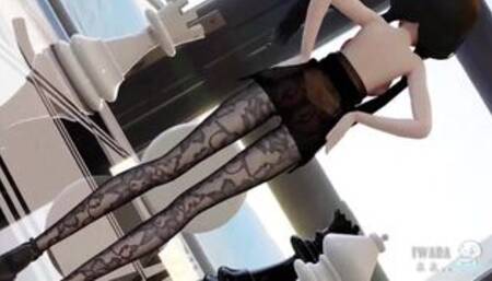 【R-18 MMD】Iwara Shui Shui - Date A Live Tokisaki Kurumi 狂三 - Good night kiss