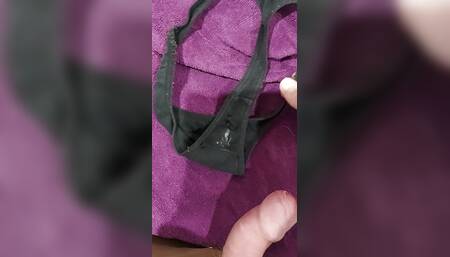 Cum on tiny thong belonging to another man's wife.