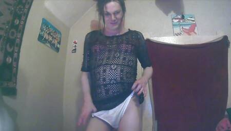millies satin panty try on