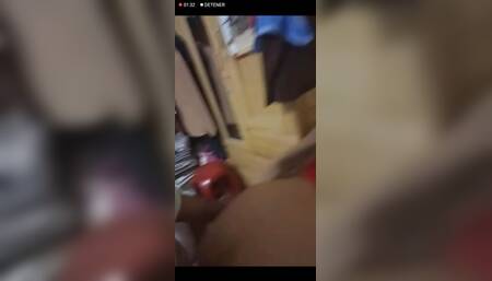 I fuck my girlfriend on all fours in the bedroom, then I masturbate and she rides me afterwards