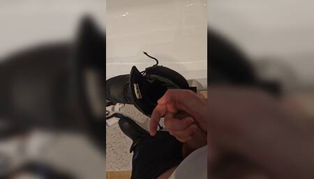 Cum inside combat boots