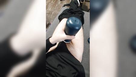 Bulgarian pussy boy masturbates with an anal masturbator