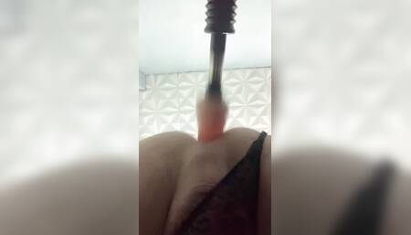 Bulgarian sissy fucked in the ass, with sex machine and dildo