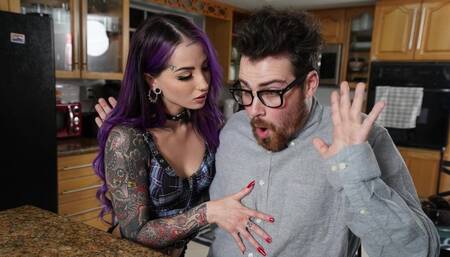 Impressive Valerica Steele and Logan Xander at purple hair sex