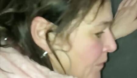 Lady Oups in Pink Dress Fucked and Blowjob