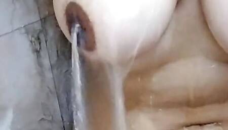 My 3rd hot video bathing in the bathtoom .
