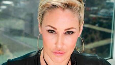 Angelic short-haired blonde Ryan Keely fucked from behind