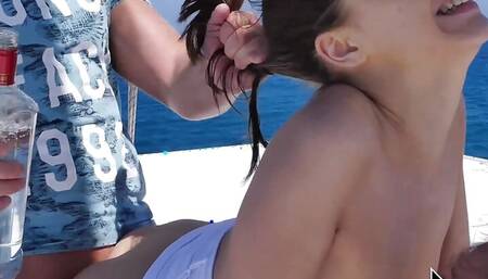 Russian girls' orgy on the boat