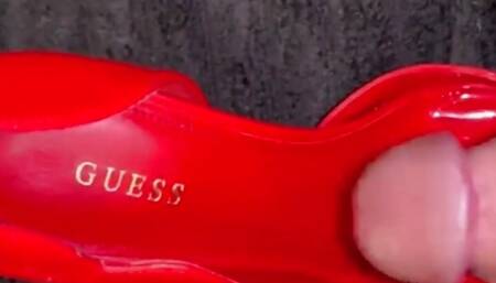 Cum on Guess Stilettos