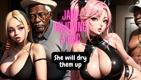 Hot Jane Got Gangbanged By Three BBC In The Bus