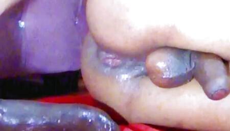 young twink fisting himself and swallowing a bbk dildo.