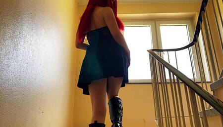 Redhead big tits hairy pussy