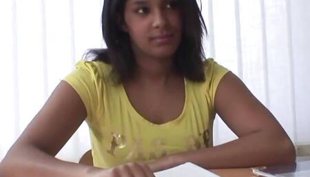 I hunt my cunt - 18yo ebony girl Hanka rubs pussy in class room