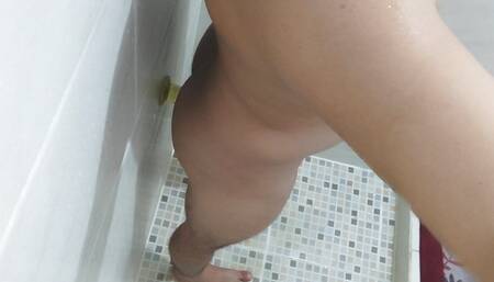 Playing with my dildo after the shower...