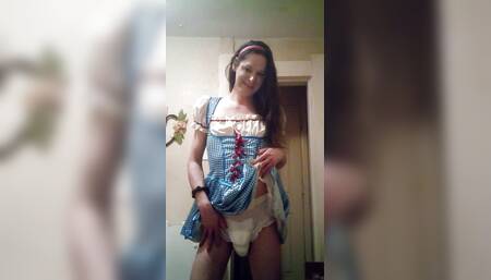 millie wets diaper and gets ready for daddy to come home!