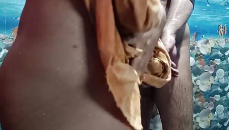 My mallu cuckold slut wife full nude bath with her step brother and she enjoying while I watching their fun sex bathing