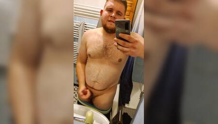Jerking in front of the mirror