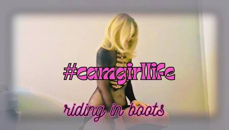 Riding a Dildo in my favorite boots