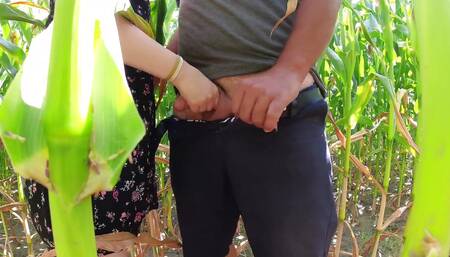 First Time Trying Standing 69 in a Cornfield and He Makes Me Cumhard