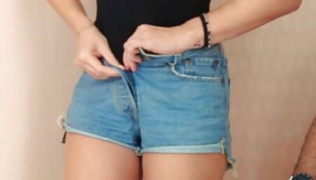 MichelleDxXx Changing in Dressing Room Voyeur Camera trying on clothes