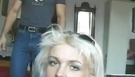 Two Big Dick Guys Get Sucked and Fuck the Ass and Pussy on This Hot Blonde