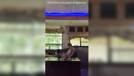 Tattooed Twink Caught Jerking Off And CUMS