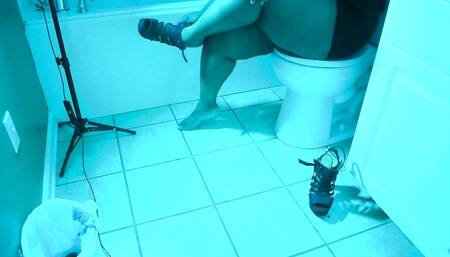 I was bathing and my husband's friend watched though the bathroom window