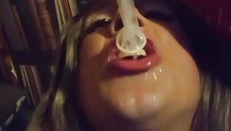 Polish trans eat cum