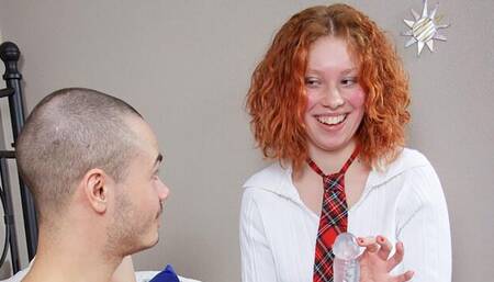 Close-up morning anal penetration with a redhead teen Ninelly