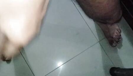 Fucking princess's hot wet pussy on the chair with Oily Huge Cock