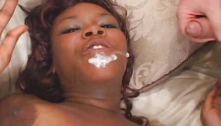 Giant Black Saggy Titty Basketball Bitch Double DICKED by Horny Loser Bastards Spurting Sperm on Face n Holes!