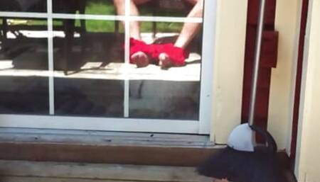Quick view of me naked outside fucking my fleshlight