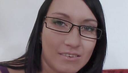 Dark haired amateur is uninhibited