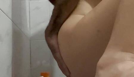 I fuck a guest in the public toilet of a hostel when everyone was waiting to use bathroom
