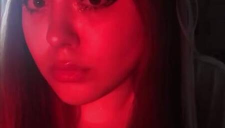 Beautiful girl passionately sucks cock