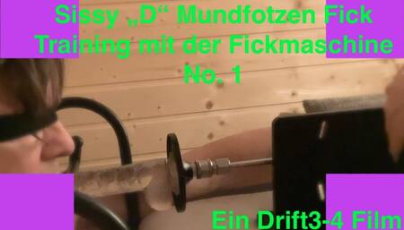 Deepthroat training with the fucking machine for Sissy "D"