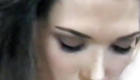 Sexy brunette teen gets bent backwards over her sink and fucked in the ass