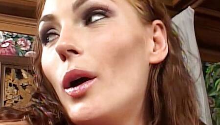 Hot brunette gets what an orgasm is from her sex teacher