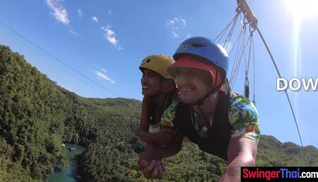 Ziplining amateurs made sextape at home
